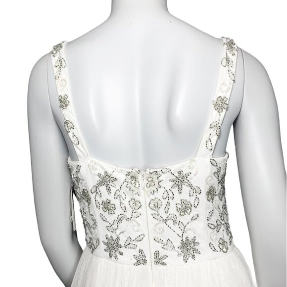 NWT AQUA Sweetheart Beaded Mesh Fairycore Gown - Picture 5 of 8